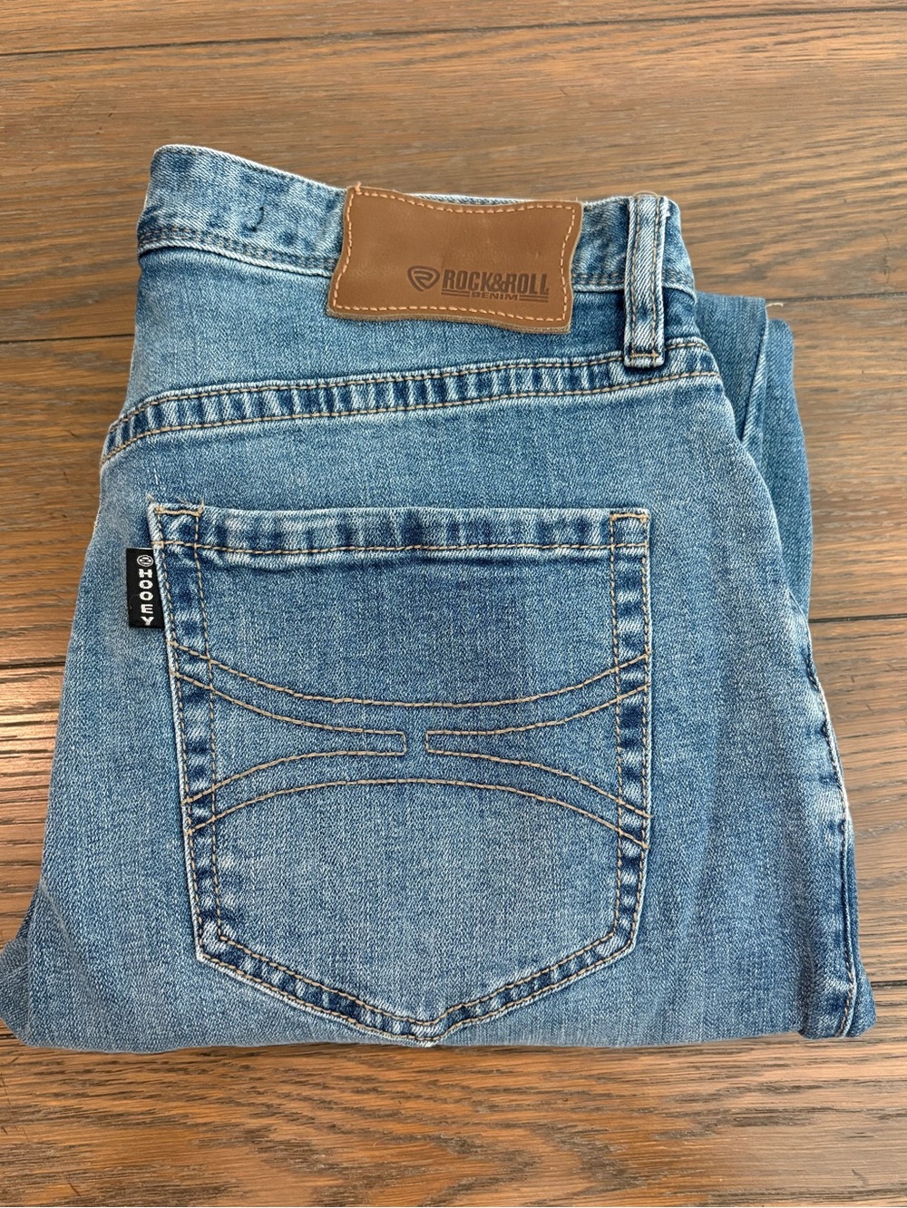 Rock & Roll Jeans Men's Straight Fit Light Blue Denim Jeans Size 30x30